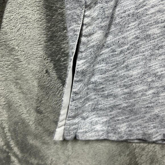 J Crew Women's Sweater Top Small Gray Long Sleeve Side Slits Back Zip Tunic - Picture 3 of 7